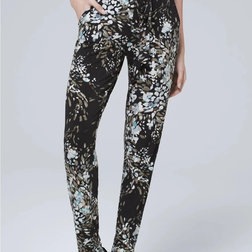 White House Black Market The Tapered Ankle Floral Dress Pants